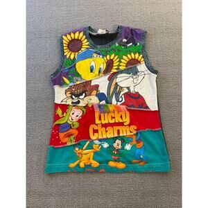 TROLLEY ROSS Women's M Vintage‎ Bugs Bunny Tank Top Lucky Charms Tweety Bird